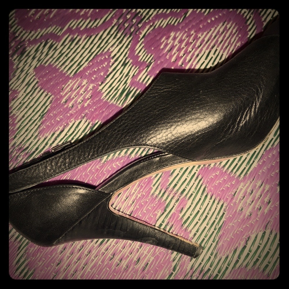 COACH Black leather pumps size 8